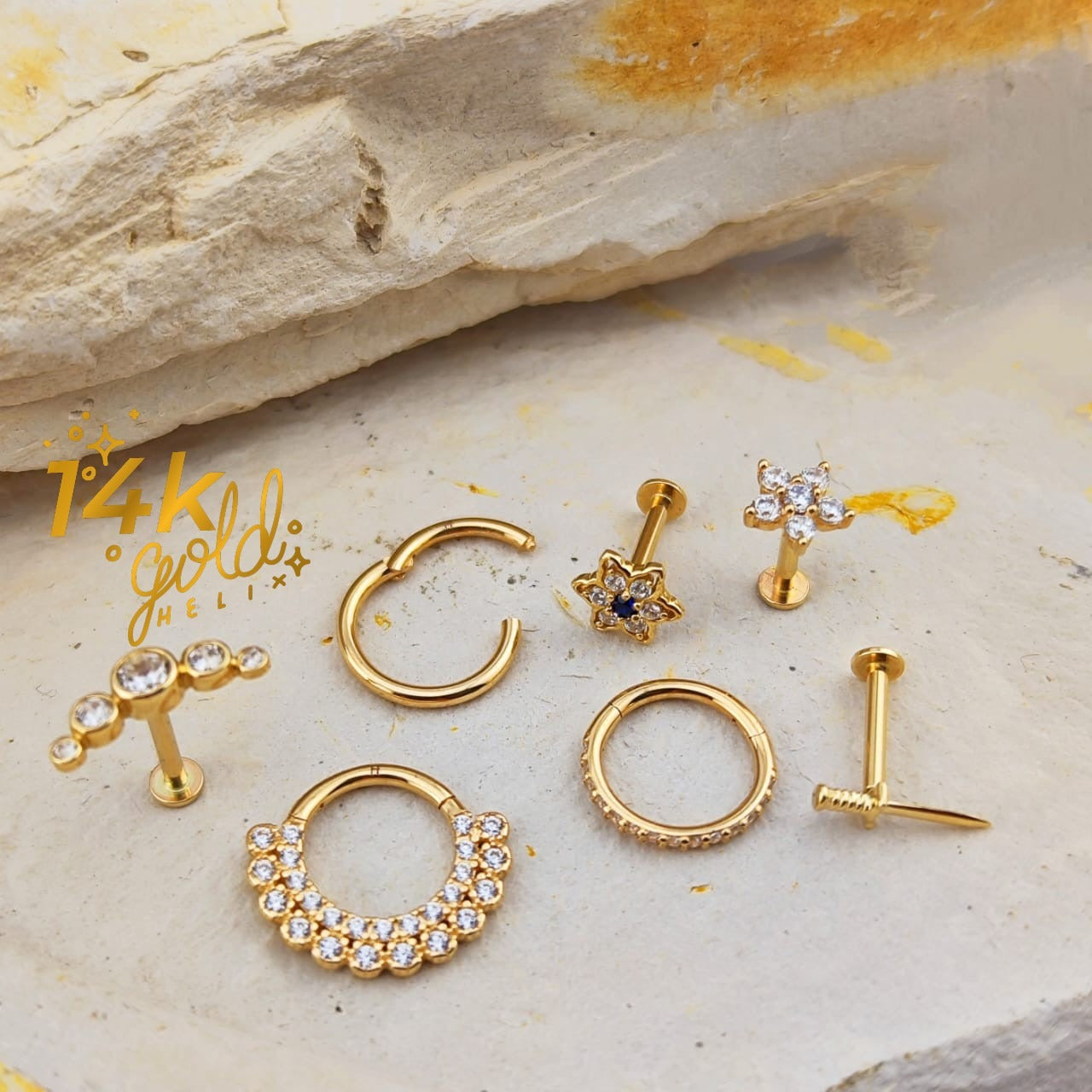 Piercings en oro sólido 14K: elegancia duradera y máxima compatibilidad