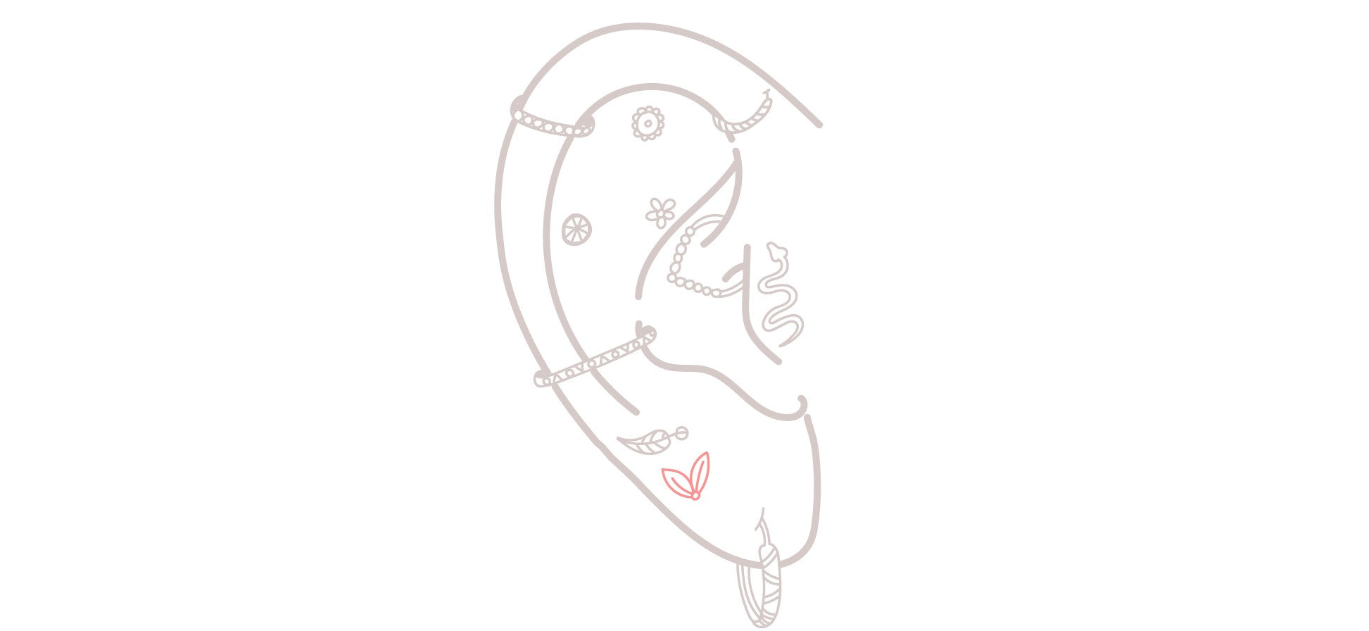Piercings Upper Lobe de Lujo | Oro y Titanio Premium