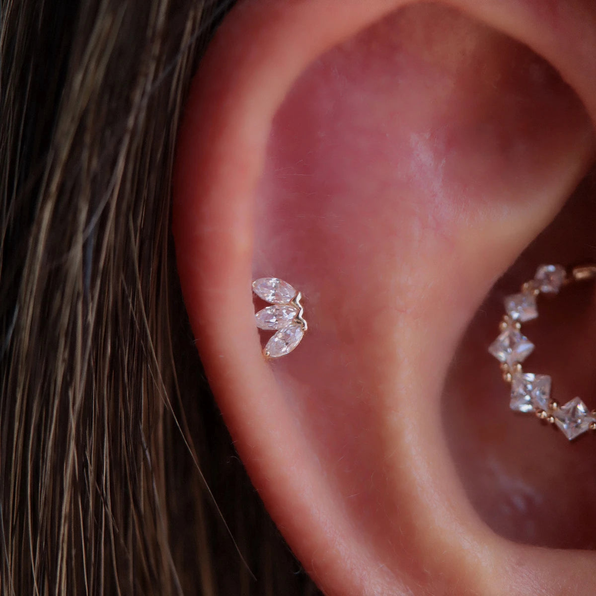 Labret Crown Luxury 14K Gold