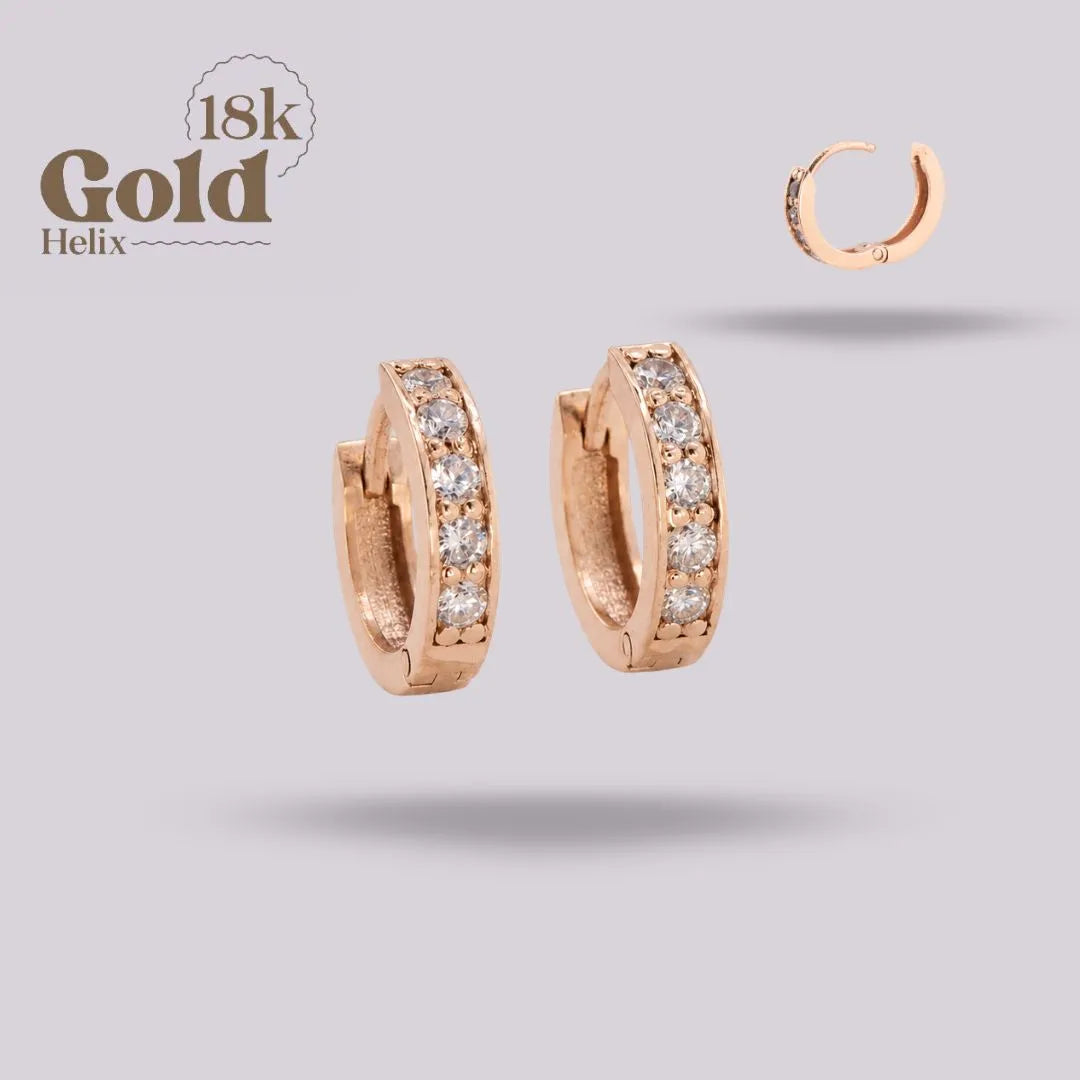 Candongas con Diamantes Oro 18K