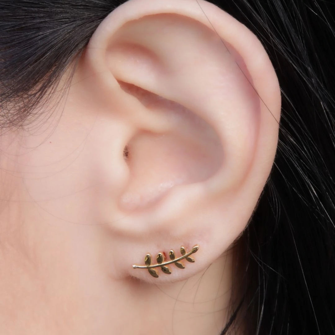 Labret Laurel con Pétalos | Oro 18K