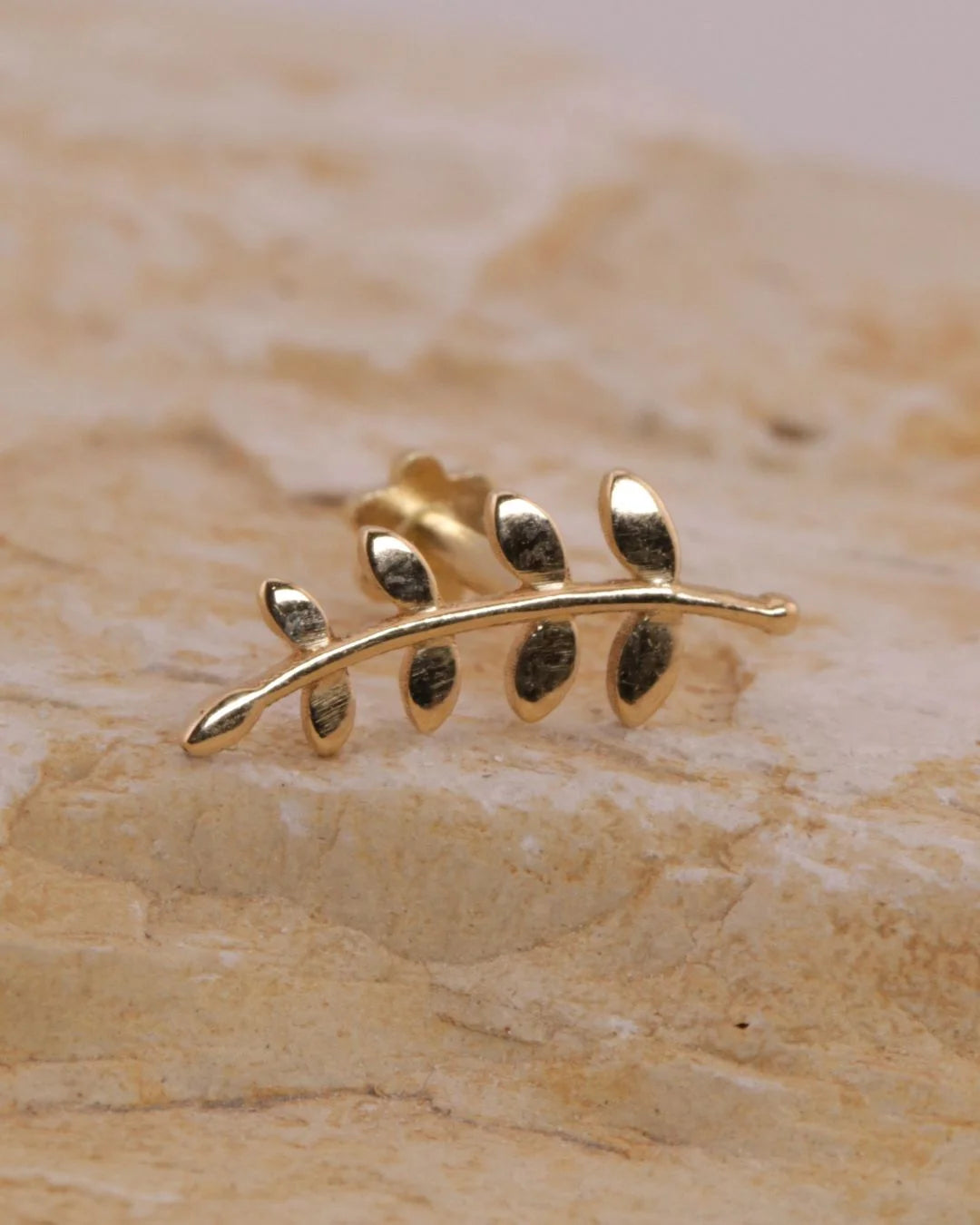 Labret Laurel con Pétalos | Oro 18K