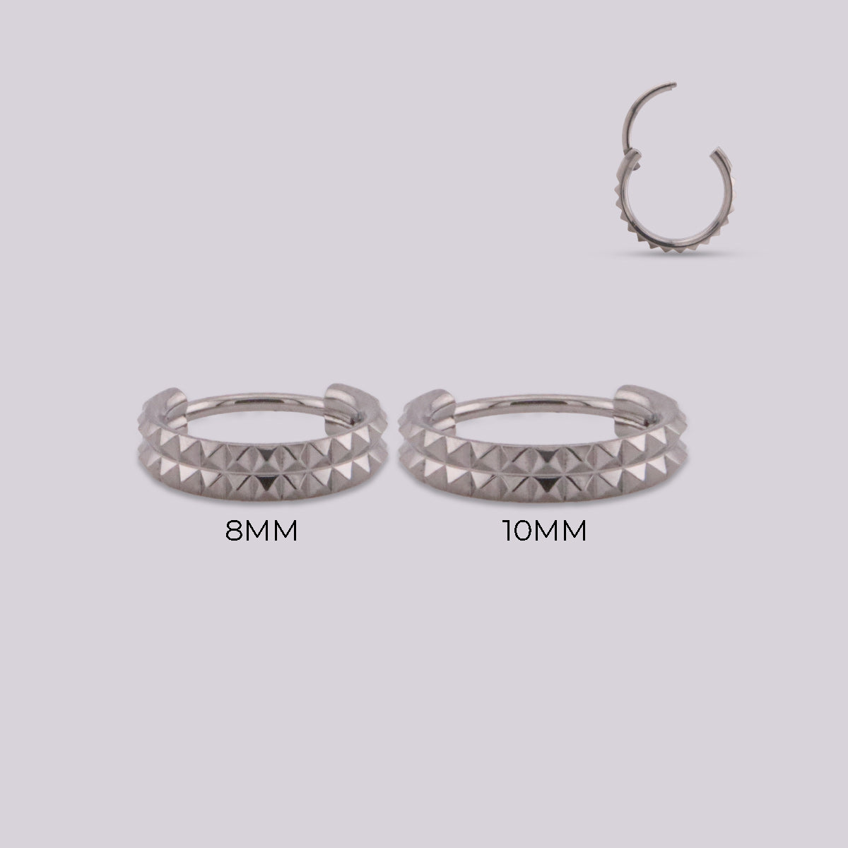 Labret Aro Clicker Mila en Titanio – Plateado