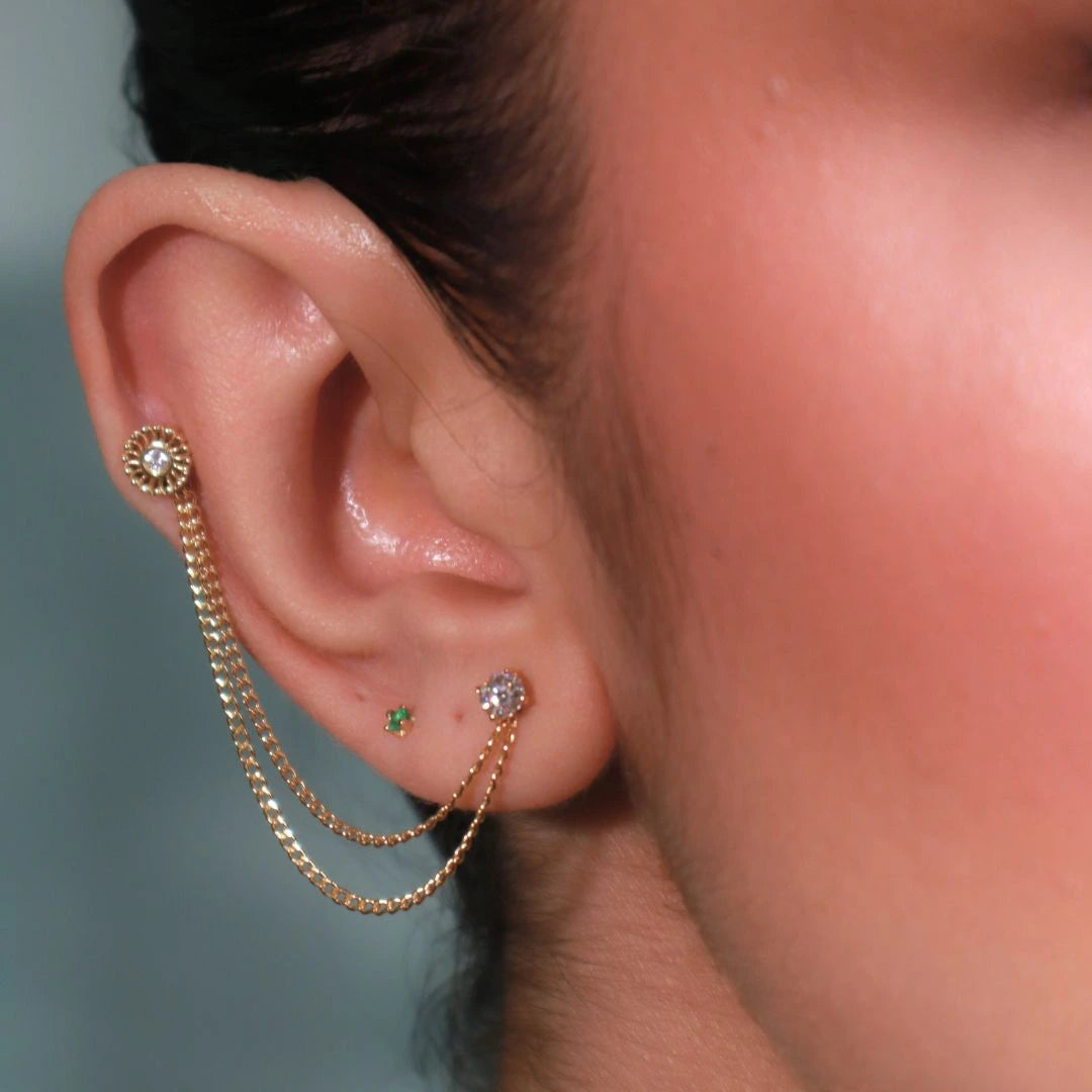 Cadena Doble Tejido Cubano Oro Italiano