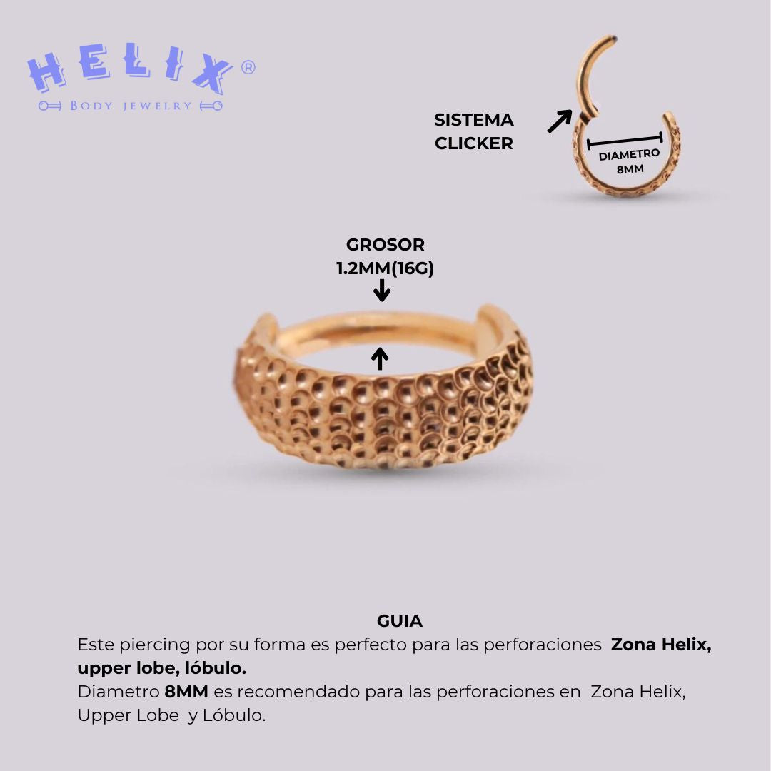 Aro Clicker Iras en Titanio – Plateado y Dorado