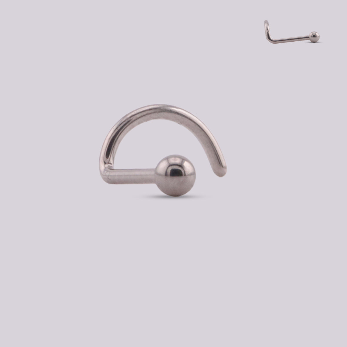 Titanium Spiral Nostril Piercing