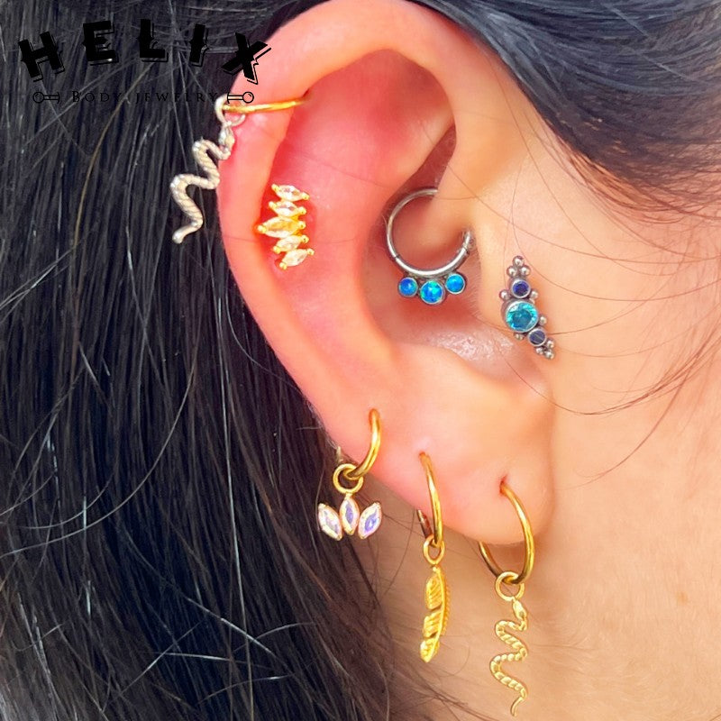 Charm Corona en Titanio para Piercings