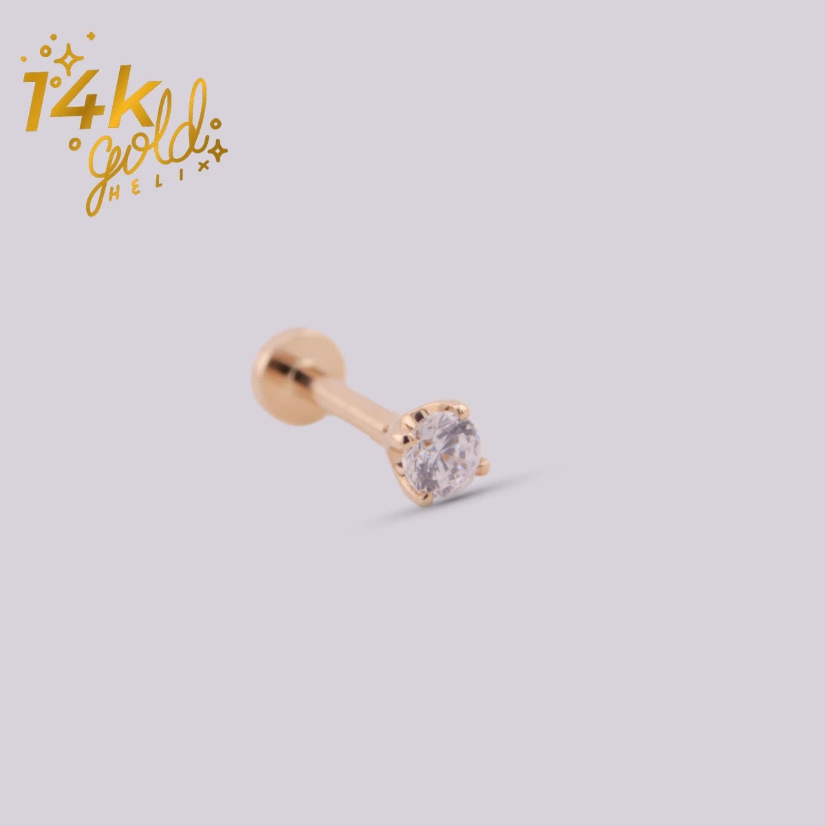 Labret Sparkly Swarovski Oro 14K