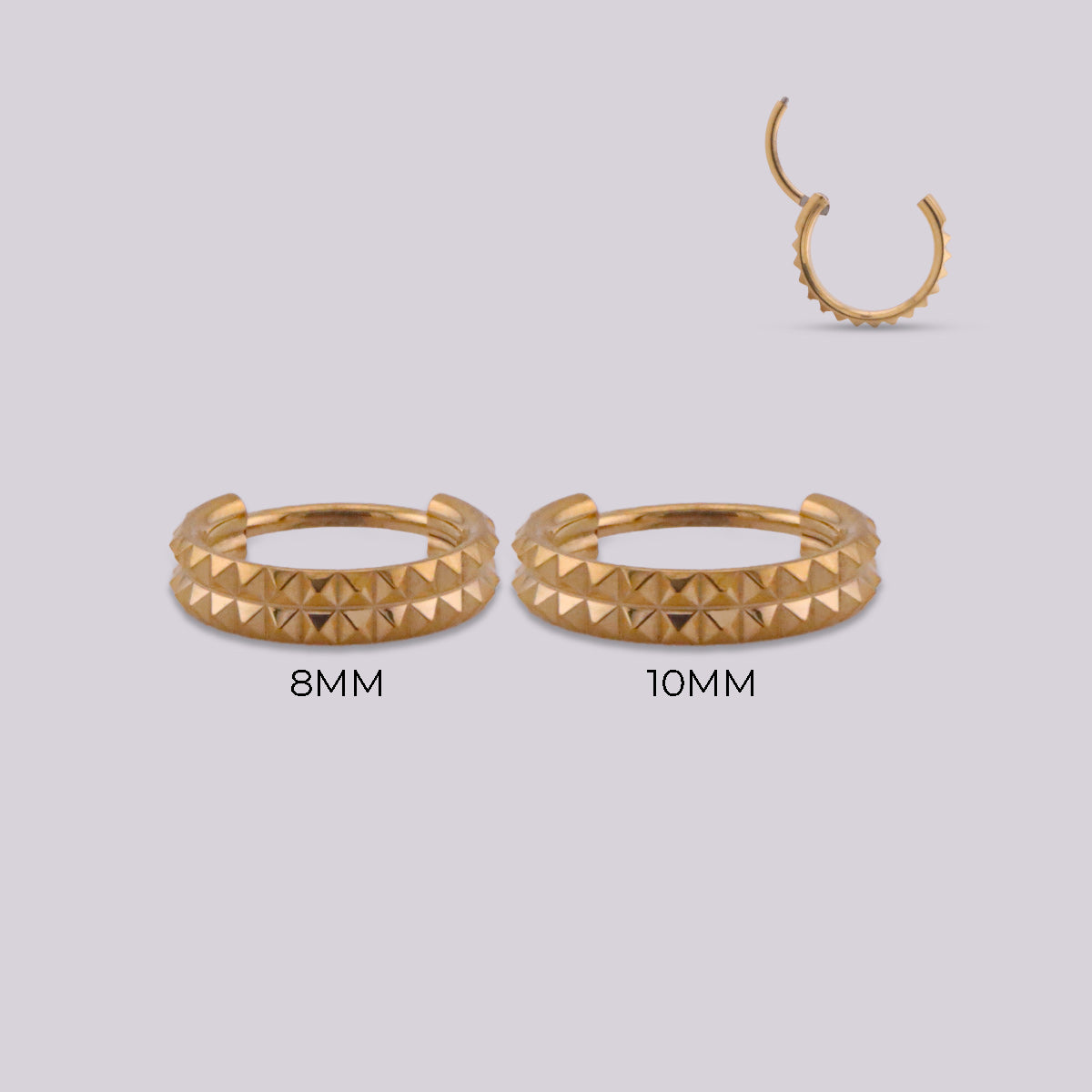 Aro Clicker Mila en Titanio – Dorado