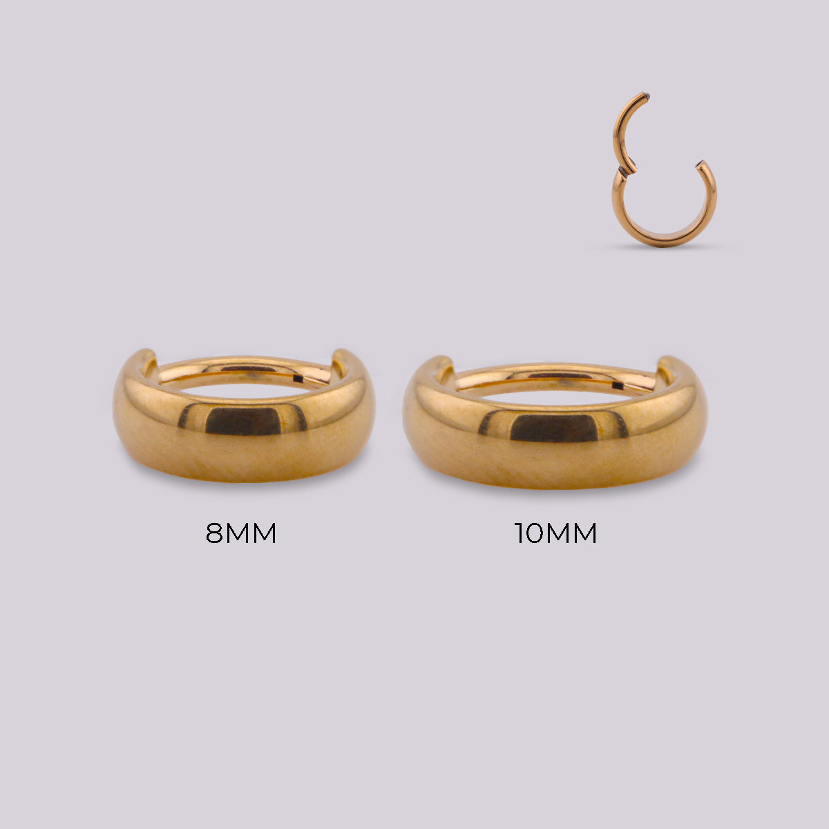 Aro Clicker Vertix en Titanio Dorado PVD