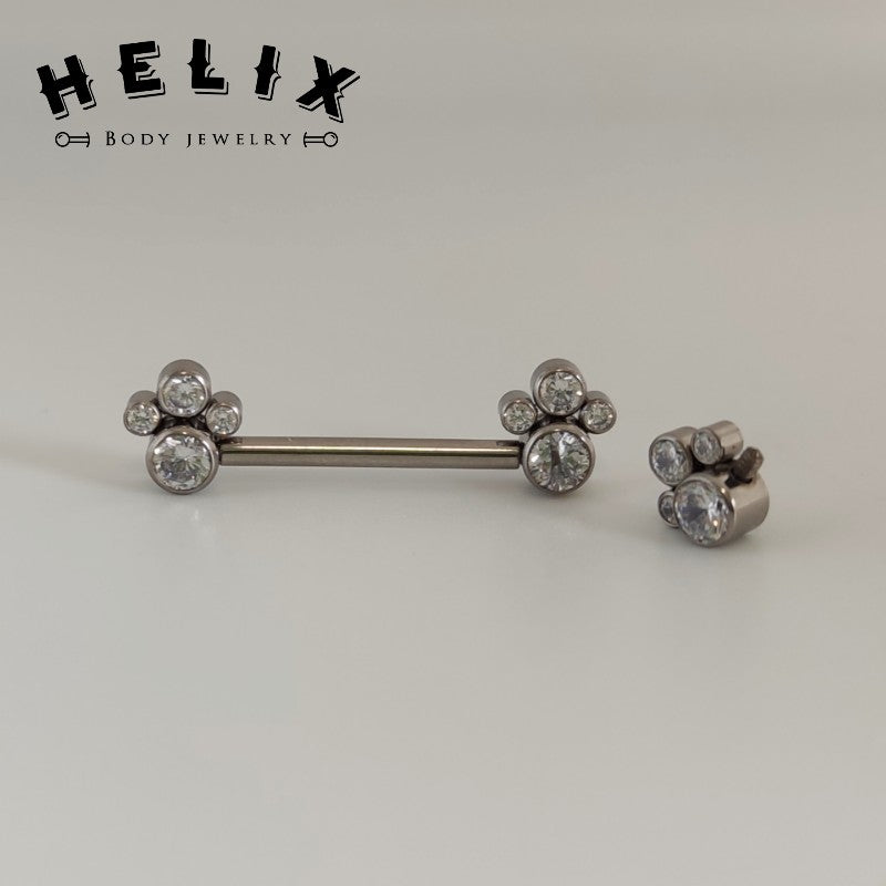 Piercing de Pezón Footprint en Titanio