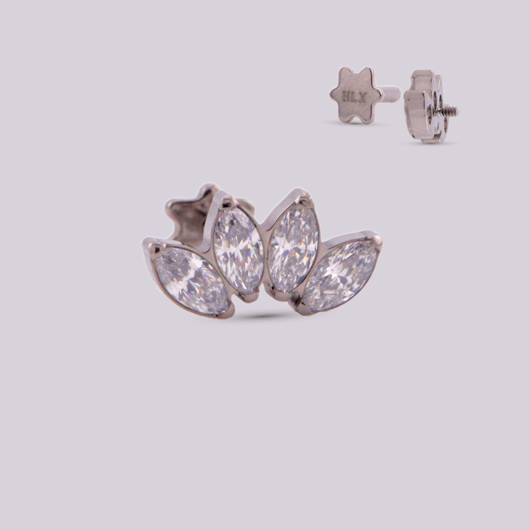 Labret Corona Sylvia en Titanio