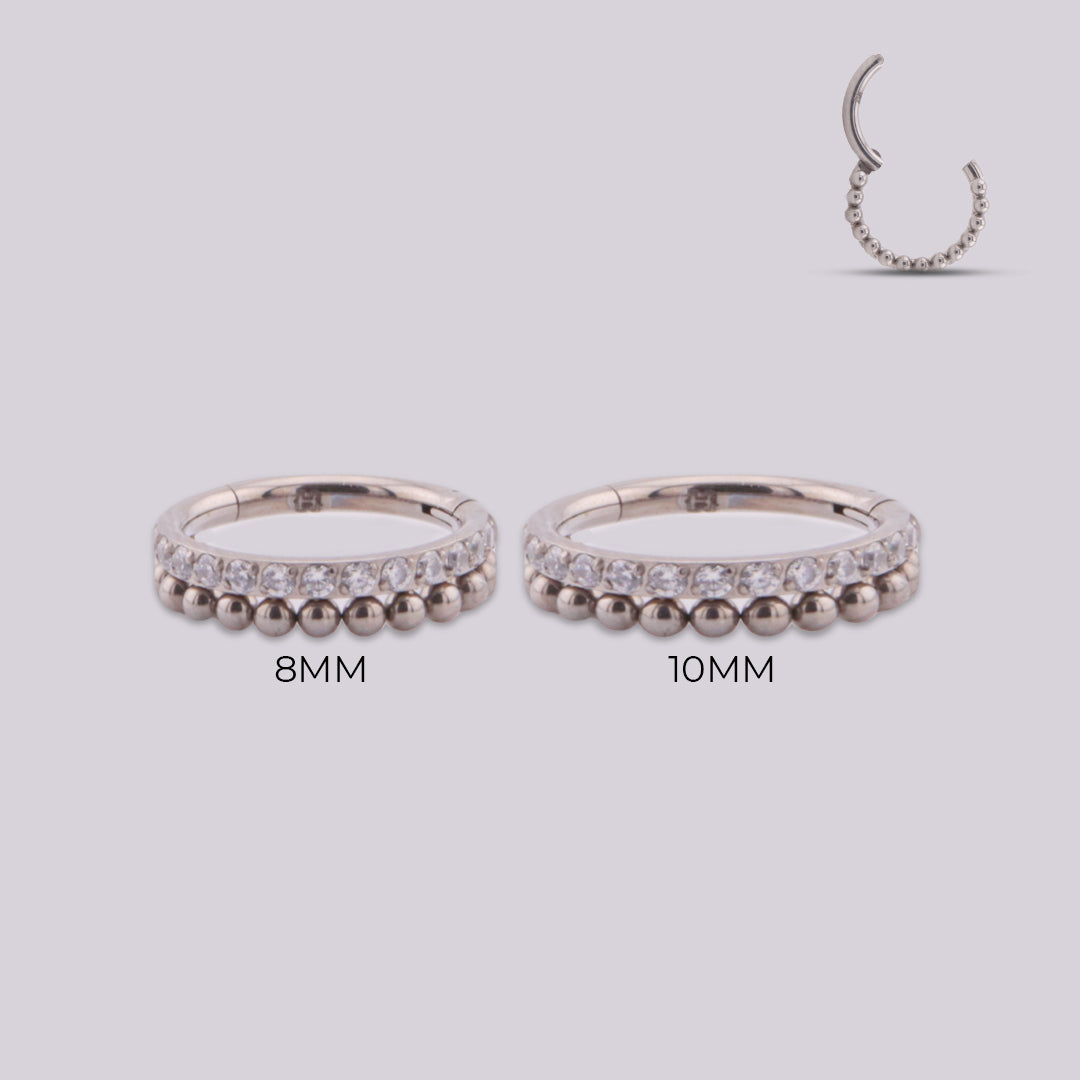 Aro Clicker Teia en Titanio – Dorado y Plateado