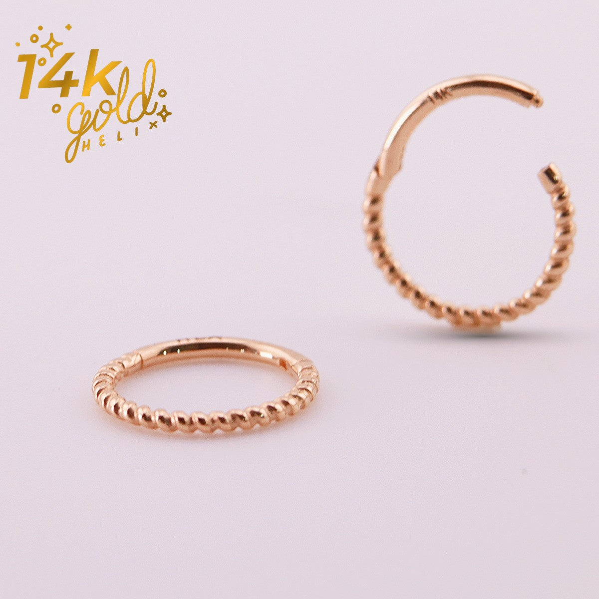 Aro Braid Luxury Oro 14K para Nariz