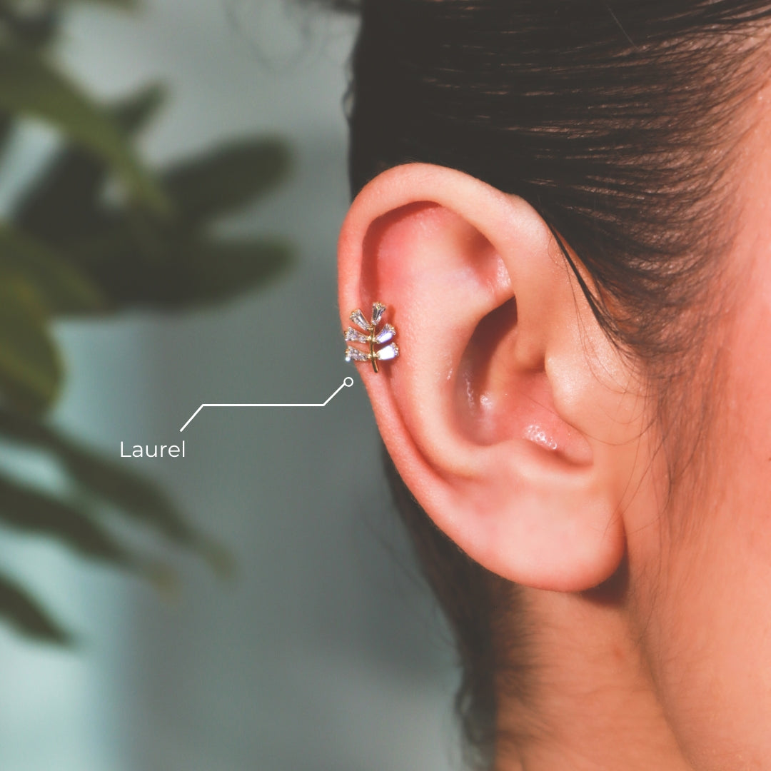 Labret Laurel en Titanio Grado Implante con Zirconias Hexagonales