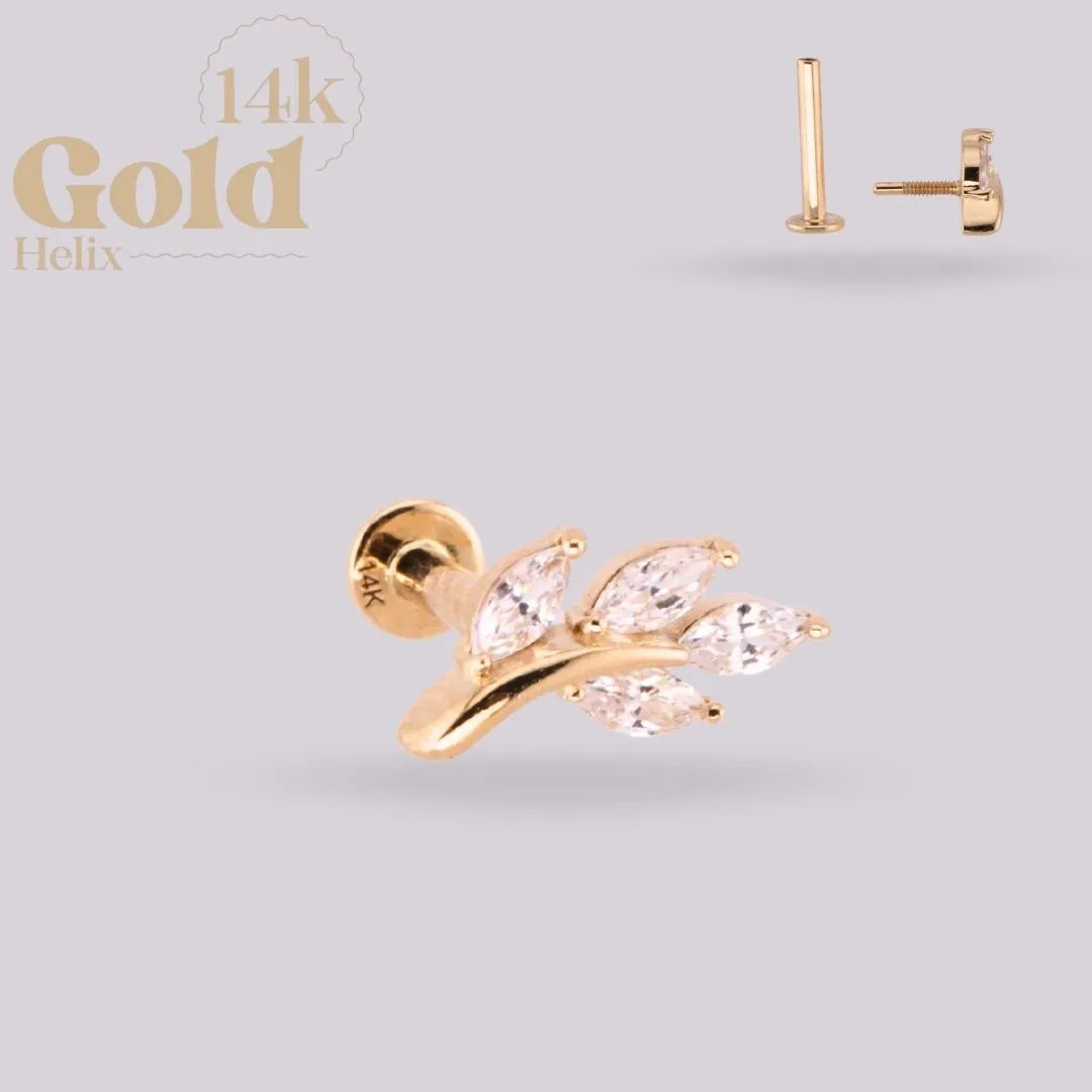 Labret Rama en Oro 14K