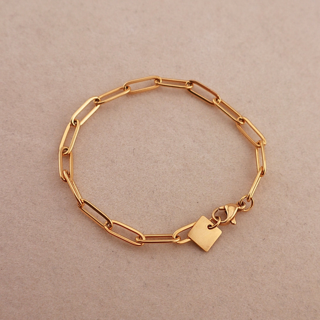 Pulsera Personalizada de Oro con Cadena de Eslabones – Acero Inoxidable