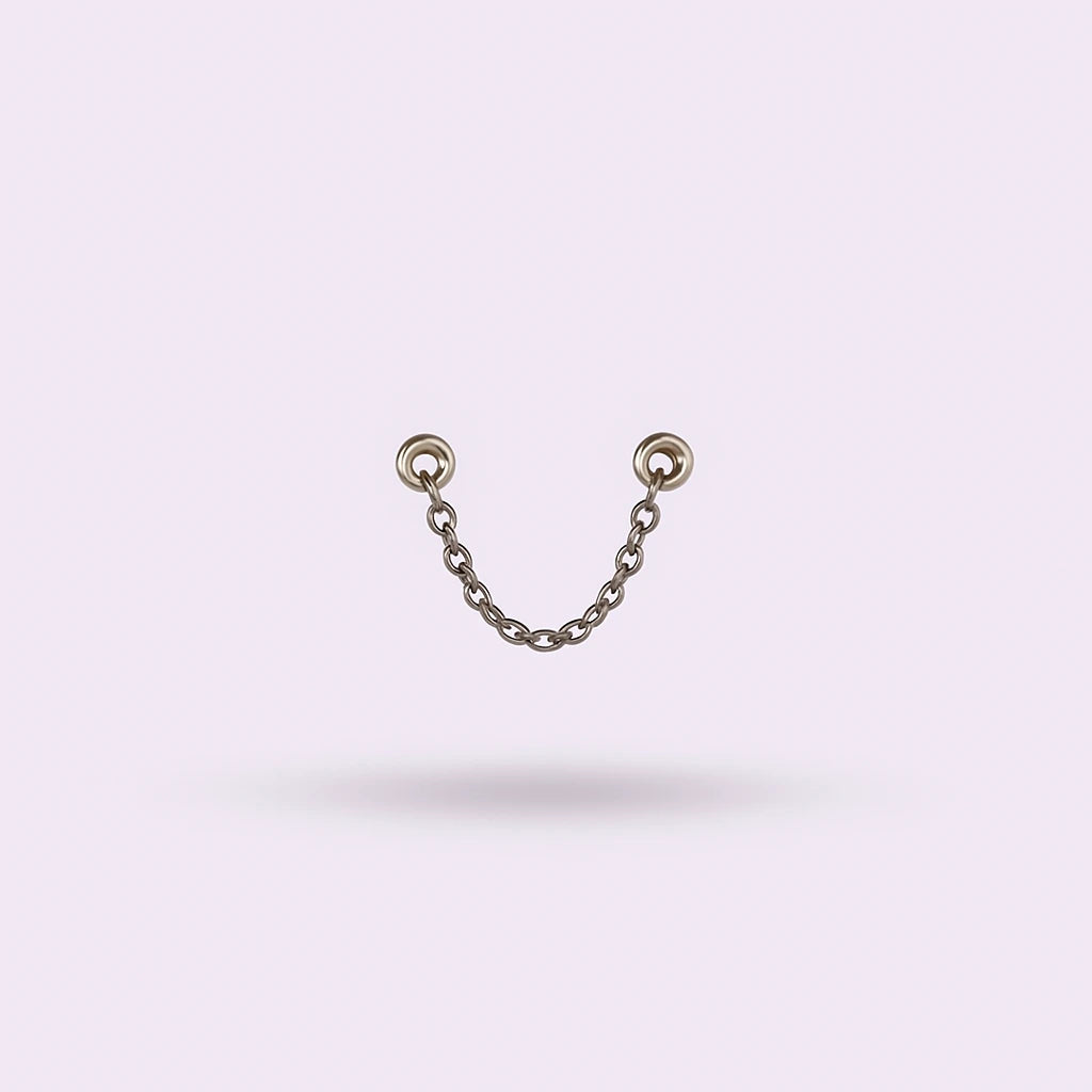 Cadena de Titanio Plateado 30 mm – Grado Implante