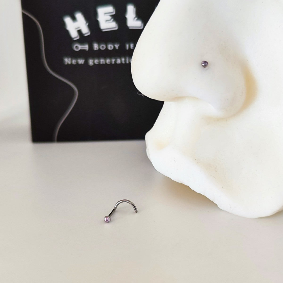 Nostril Rosa en Titanio